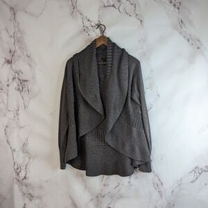 Soma Cardigan Size Small Brown Sweater Boho Open Front Waterfall Women Cotton